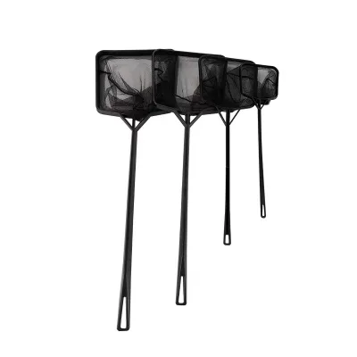 Black Aquarium Accessories Long Handle square Fishing Net Square Fishing Gear Black Integrated Fishing Net