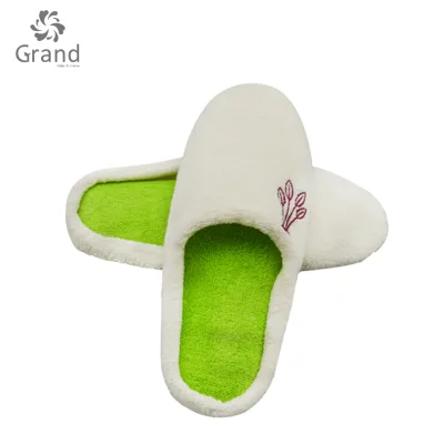 GRAND Luxury Velvet Disposable Hotel Slippers with Custom Logo Soft Sole for 5-Star Hotels Wholesale Bulk