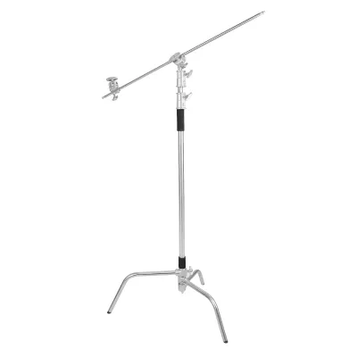 Stabilized Photographic Equipment 3.3m Heavy-Duty Stainless Steel C-Stands Magic Arm Durable Tripod for Video Studio Shooting