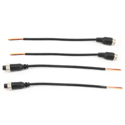 20cm Pure Copper Core Gx12 4pin Car Rear View Camera Aviation Cable Extension Cords