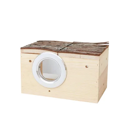 Hot Sale Parrot Breeding Box Outdoor Garden Decoration Wooden Bird Nest Small Large Medium Birds House Wooden Birdhouse