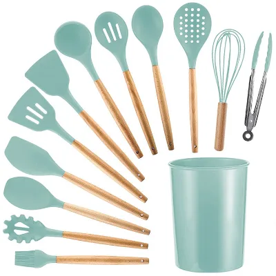 Heat Resistant Kitchen Utensils Induction Wares Set Kitchenware 12Pcs 33 Pcs Kitchen Silicone Cooking Utensils Set