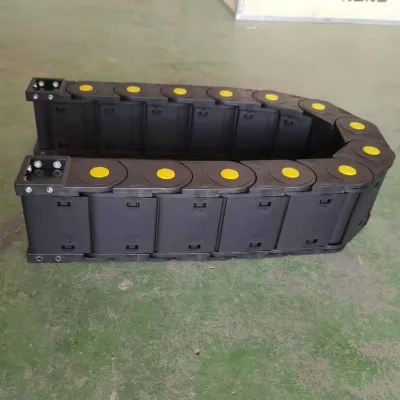 Industrial Transmission Cable Drag Chain Nylon Cable Carving With Plastic Track and Drag Chain Bridge