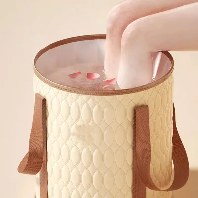 Foot Soaking Bag with a Height Higher Than the Calf, Foot Soaking Bucket, Household Foot Basin, Portable Foot Bath