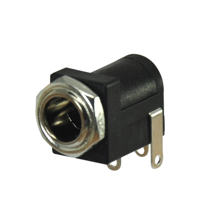 DC Power Jack Socket Connector Plastic ABS DC Power Jack 3 Pin Black DC Jack 2.1mm Without Nut for Audio