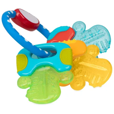 Silicone Baby Tooth Retainer & Rocking Chair Toy Soft Bib Molar Rod with Multi-String for Baby Care