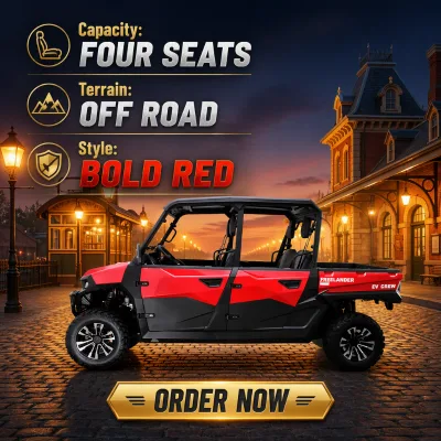 Eco-Friendly EEC Approved 72V 15kW 4WD Electric Multi-Seat UTV 100km Range Off-Road for Farm Utility Work