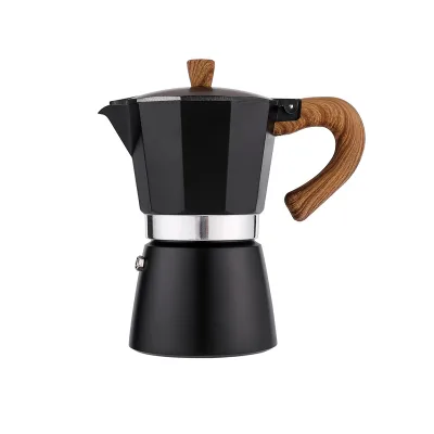 Custom logo OEM Classic Premium Single Tube Mocha Maker Italiana 3 6 Cups Aluminum Espresso Moka Pot Coffee Maker