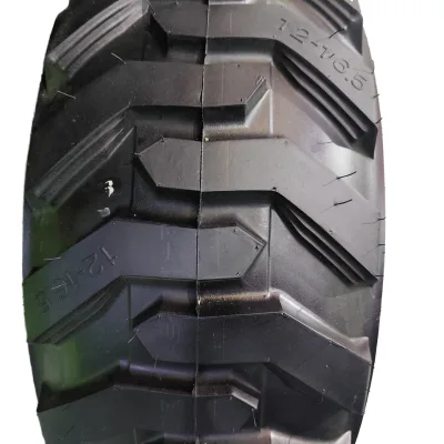 Solid Wheel Skid Steer Tire New 28 Inch Bias Design Compact Loader 12-16.5 Solid Excavator Tires
