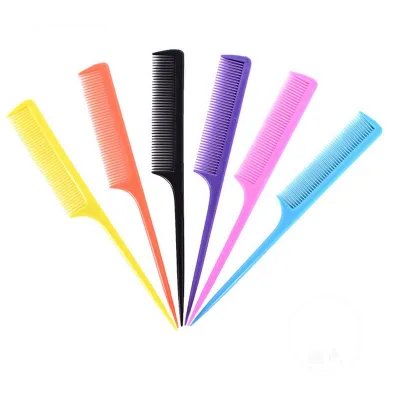 Wholesale Hair Styling Tool Gifts Plastic Fine Tooth Pintail Salon Comb Anti Static Heat Resistant Precision Rat Tail Comb