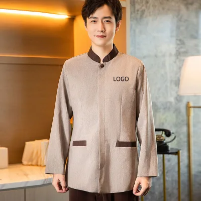 Full Scene Long Sleeved Cleaning Workwear Printing Customization Polyester Cotton Sweat Absorbing Material Community Sanitation