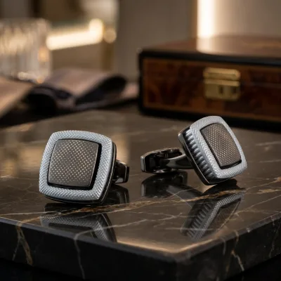 Wholesale OEM Custom Logo Metal Brass Cufflink Manufacturer Cuff Links Business Cufflinks for Men Suit