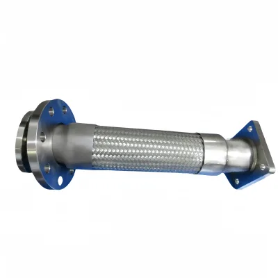 Customized Stainless Steel 304/316 Bellows Flexible Hose with Braided Mesh Cover and Matching Flanges for Diesel Engine