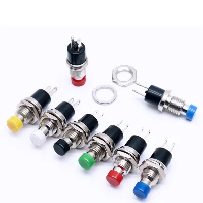 7mm Mini Push Button Switch, Press-to-Make & Press-to-Break, Multiple Colors, Power Start Button