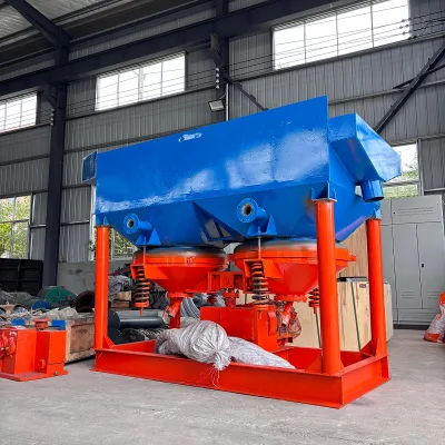 Low Water Consumption Alluvial Diamond Recovery Jig Dual Chamber Jig Separator Jigging Machine