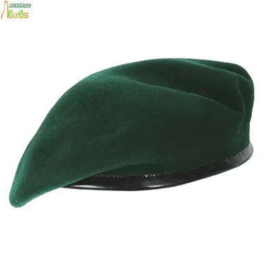 Wool Beret / Béret / Boina with Leather Trim Custom Logo Wholesale Unisex Beret Hat OEM ODM Soft Warm Fashion Berets
