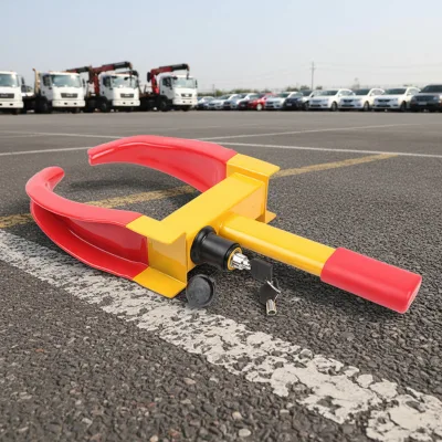 Heavy Duty Cars Caravans Trailers Adjustable Steel Wheel Clamp with Anti-Theft Security Lock