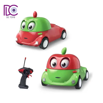 DC RC Cartoon apple 2026 Remote Control Electric Car Set for Kids With Light RC Car