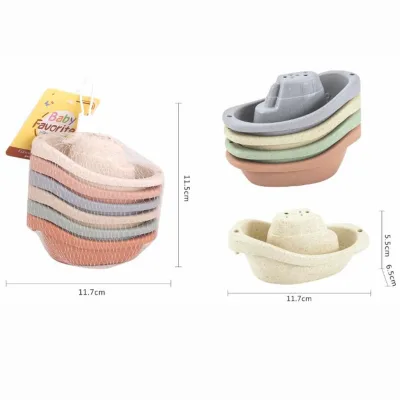 Multishape Baby Stacking Toy Set Colorful Nesting Vessels Early Cognitive Toy for Kids Indoor Game and Bath Shower Play