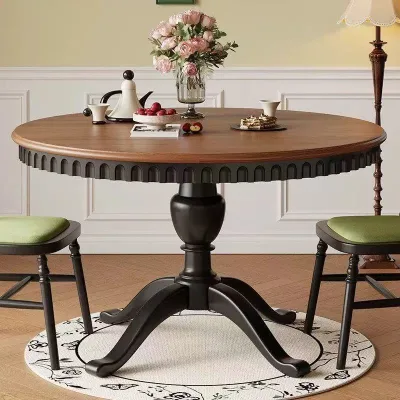 Modern Style Dining Room Table Set for Villa Durable Wood Eco-Friendly Foldable 3/4 Piece Coffee Table Home Furniture