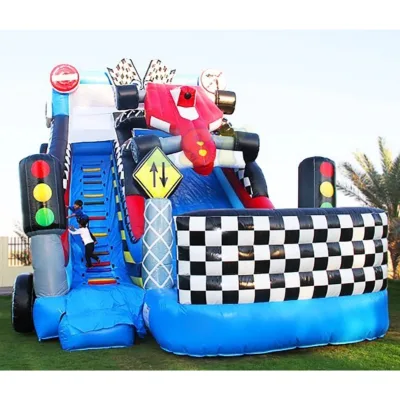 Adult Inflatable Water Slides Racing Car Inflatable Dry Slide Inflatable Slide Party Rental Business for Sale