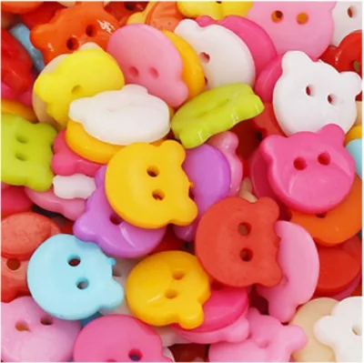 Child-Friendly DIY Plastic Buttons With 2-holes, Rectangle Shape Flatback Eco Buttons for Craft and Creative Projects