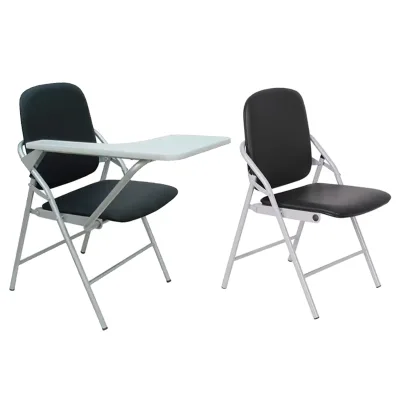 China Supplier Modern Durable Stackable Foldable Training Chairs with Writing Pad for School & Hospital Use