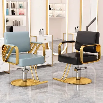Fashion Professional Salon Furniture Hair Cutting Chair Barbershop Hair Styling Chair Waterproof Leather Soft Barber Chair