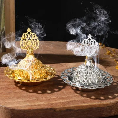 Holy Flight Golden Modern Minimalist Incense Burner Small Size Middle Eastern Arabic Sandalwood Aroma Burner for Religious