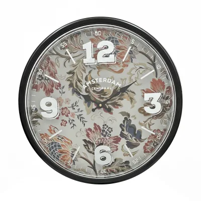 Customized Perfect Details UK Wall Clock Stylish Design Modern Glass Wall Clock Double Layer