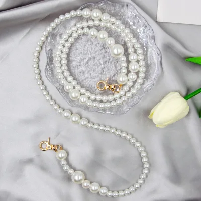 Custom Fashion Universal  Mobile Phone Straps Factory Neck Strap Cross Body Wrist Ropes Phone case Holder Pearl Chain