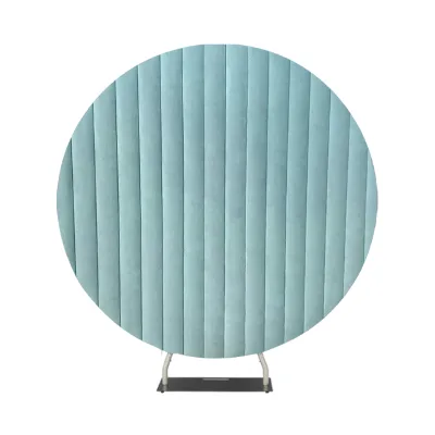 Customized 7ft Green Velvet Circle Backdrop Wall for Wedding Decorations Elegant Green Circle Backdrop