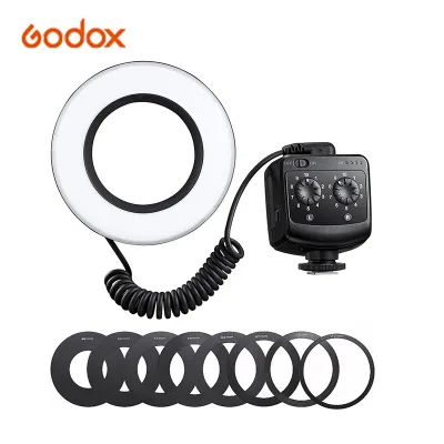 Godox Ring72 Macro LED Ring Light with 8 Lens Adapter Rings for Canon Nikon Pentax Olympus DSLR Cameras