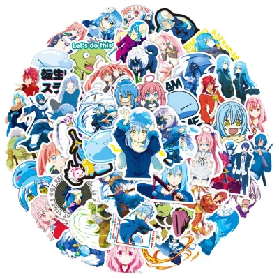 50pcs/bag New Design Anime That Time I Got Reincarnated As a Slime Removable Waterproof Vinyl Stickers