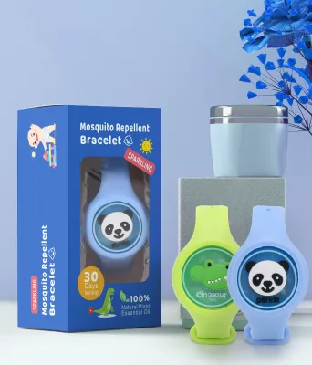 Kids Sparkling Cartoon Best Mosquito Repel Bracelet 100% Natural Mosquito Repel Band