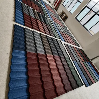 Stone Coated Metal Roof Tile Bond Style Galvanized Steel Roofing Weatherproof Roof Sheet for Villa House