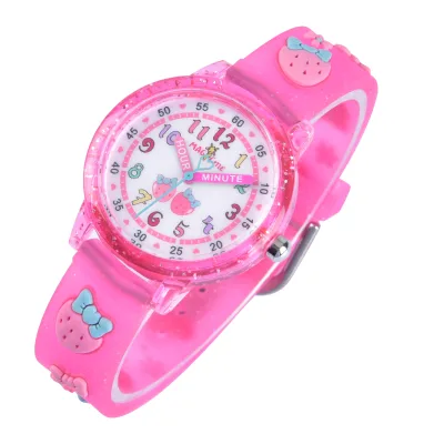 Kids Watch Adjustable Wrist Watch for Kids Cartoon Strap Cute Children Analog Watch Fun Learning Watch for Girls 3D Cartoon W...