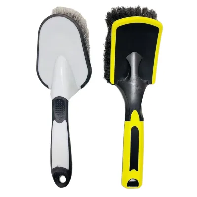 DIY Heavy Duty Soft Flagged Tip Bristle Car Wheel Detailing Cleaning Tire Face Clean Brush