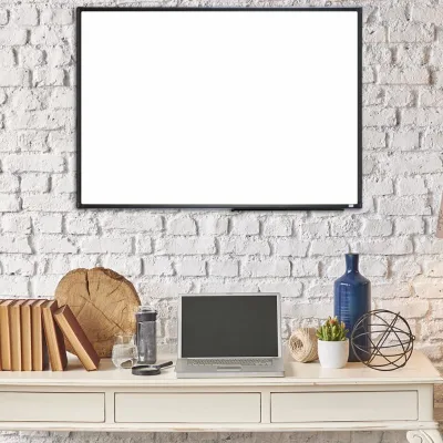 Home School Magnetic Teaching Whiteboard Custom Size Aluminum Alloy Frame PET Material Black Dry Erase Board