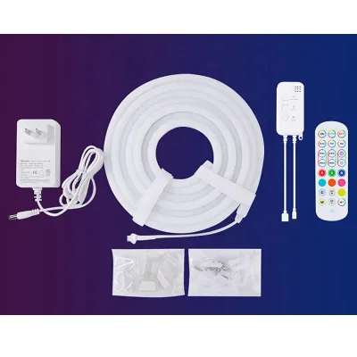 Outdoor Waterproof remote control neon led lights flexible soft strip for living room wall