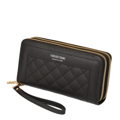 HY198 PU Long Wallets Mobile Phone Waterproof Bags Fashion-Style Ladies' Letters Purse