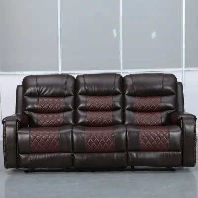Modern Style Genuine Leather Extendable Leisure Living Room Sofa Set for Hotel Use Luxury Living Room Furniture with Convertible