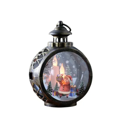 Retro Night Light Christmas Decorations Glowing Window Decor & Desktop Layout Props Atmosphere Pendant Gift