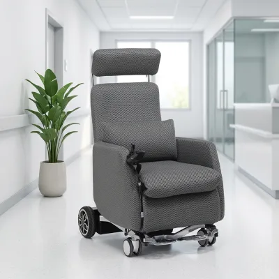 Elderly Hospital Care Electric Lift Chair with Battery Power Infinite Position Lay Flat Remote Control and Sponge Filling