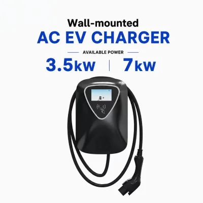 Commercial Residential EV Charger 7kW 11kW 22kW Wall Mounted Charging Station with Dynamic Load Balancing