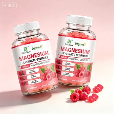 R47 Magnesium Glycinate Gummies Sleep Support Muscle Wellness Daily Supplement for Adults 60 Count Private Label OEM ODM Factory