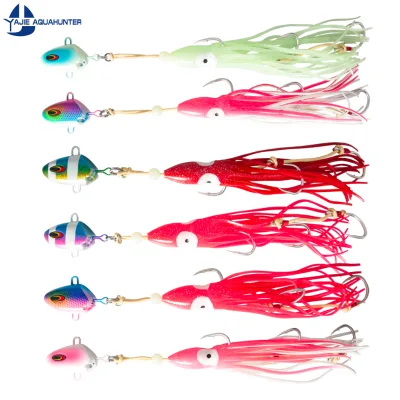 Strong Line Octopus Jig Heads Rig Sea Fishing Baited Jig Lure with Lead for Catching Fish