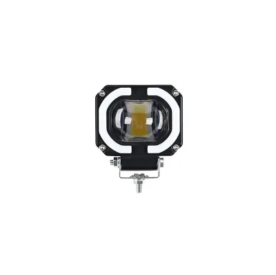 24V Universal LED Spotlights for Motorcycles Square Headlight Lens Yellow White Aperture Far Light Modification LED Headlights