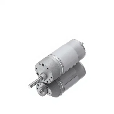 XH37GB555 12V24V Brushed DC Speed Reducer Motor with Eccentric Shaft Steel Gear Polished Finish High Torque IE1 Efficiency