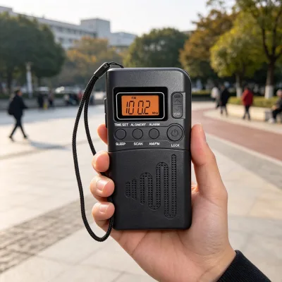 High Sensitivity Digital AM FM 2 Band Slim AAA Battery Seniors Gift OEM Wholesale Custom Logo Handheld Outdoor Mini Pocket Radio